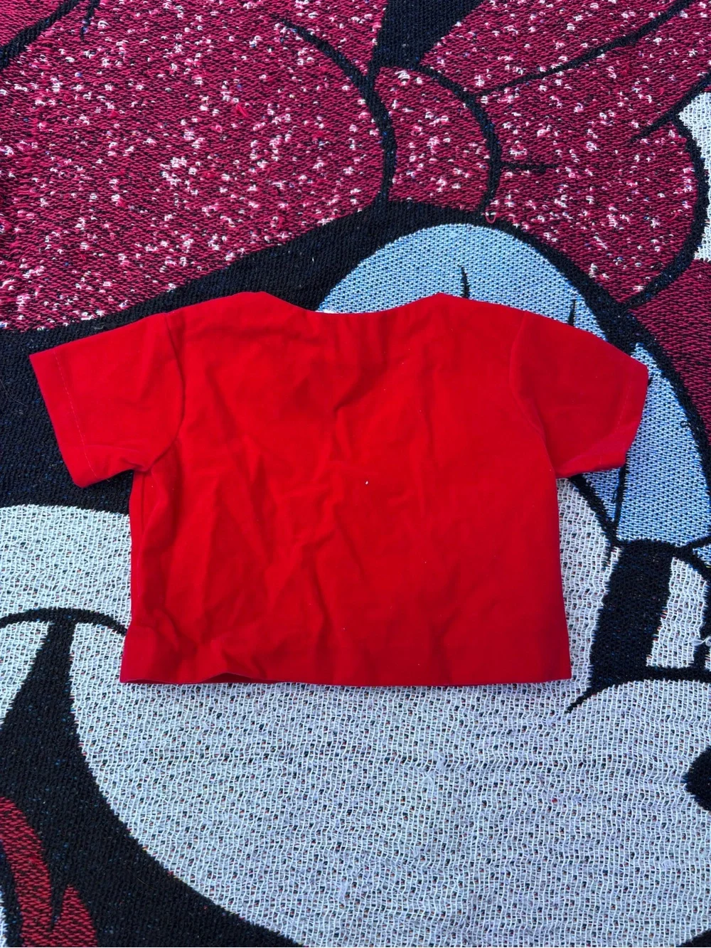 VINTAGE RED VELVET BUTTON ACCENT TOP SIZE 6 MONTHS CHRISTMAS HOLIDAY